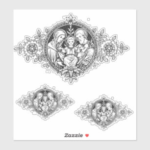 Catholic Holy Family Jesus Mary Joseph Religious Sticker