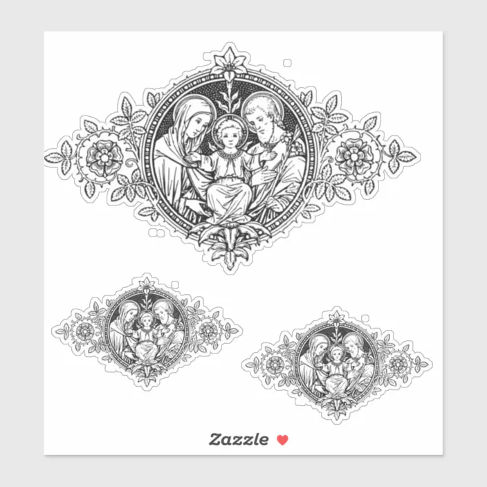 Car Tablet Vinyl Decal Saint Mary Sacred Heart 