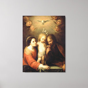 Catholic Holy Family St. Joseph Mary Jesus Canvas Print