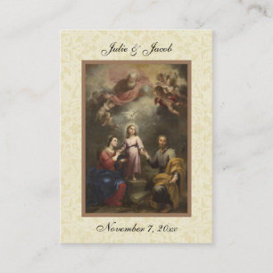 Catholic Holy Family Wedding Favor Holy Card