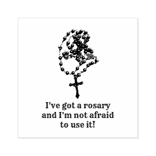 Catholic Holy Rosary Religious Virgin Mary Quote R Rubber Stamp