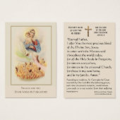 Catholic Holy Souls Purgatory Prayer St. Gertrude (Front & Back)