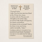 Catholic Holy Souls Purgatory Prayer St. Gertrude (Back)