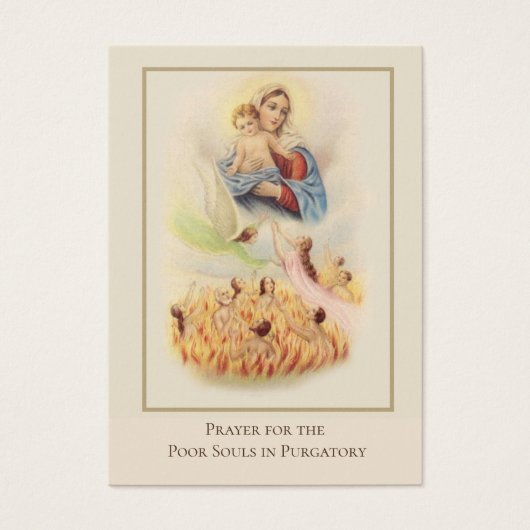 Catholic Holy Souls Purgatory Prayer St. Gertrude (Front)