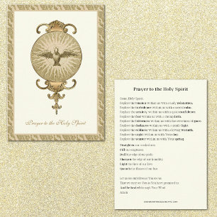 Catholic Holy Spirit Prayer Confirmation Religious Enclosure Card
