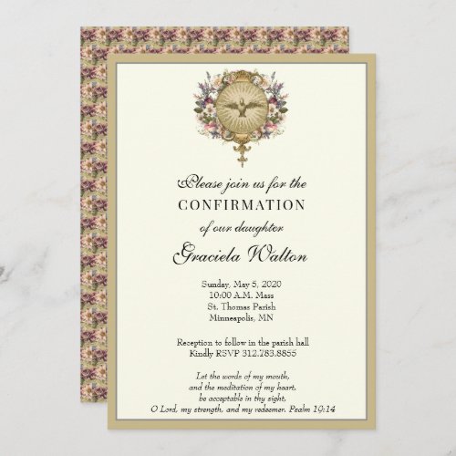 Catholic Holy Spirit Sacrament of Confirmation Invitation