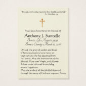 Catholic Holy Trinity Saints Funeral Memorial Card (Back)