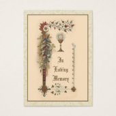 Catholic Host Chalice Funeral Memorial Holy Card - (Front)