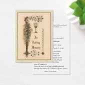 Catholic Host Chalice Funeral Memorial Holy Card - (Desk)