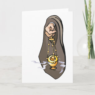 Catholic Incense Censer Religious Worship Card