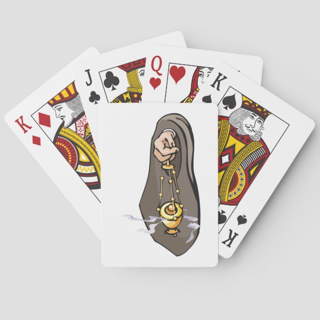 Catholic Incense Censer Religious Worship  Poker Cards (Back)