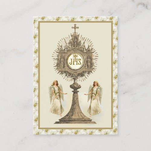 Catholic Jesus Eucharist Angels Prayer Easter Busi Business Card