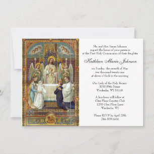 Catholic Jesus First Communion Invitations