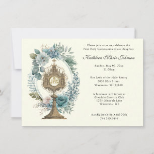 Catholic Jesus First Communion Invitations