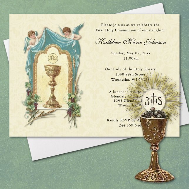 Catholic Jesus First Communion Invitations (Creator Uploaded)