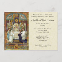 Catholic Jesus First Communion Invitations