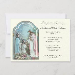 Catholic Jesus First Communion Invitations