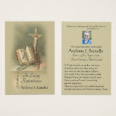 Catholic Jesus Funeral Sympathy Prayer Holy Card (Front & Back)