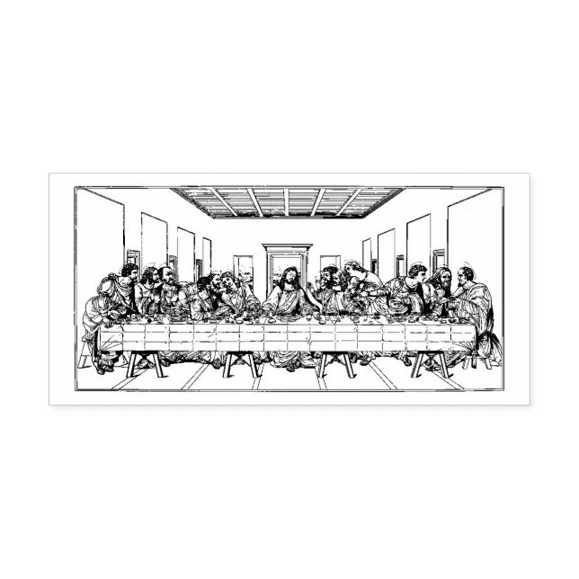 Catholic Jesus Last Supper Religious Apostles Rubber Stamp | Zazzle