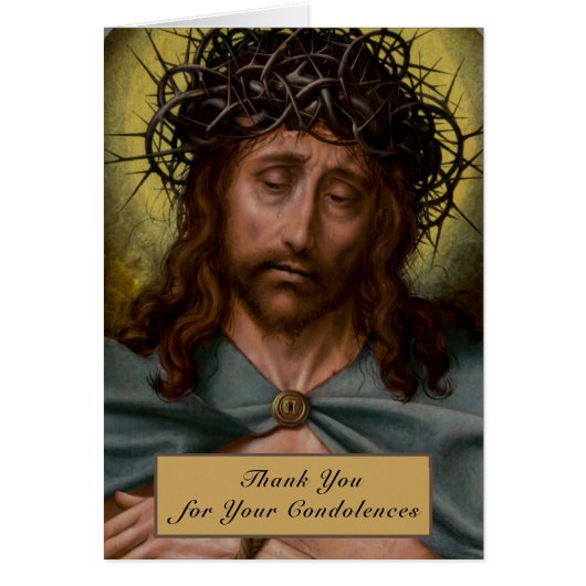 Catholic Jesus Man of Sorrows Funeral Prayer (Front)