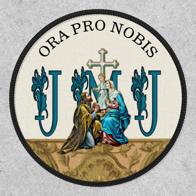Catholic Jesus Mary Joseph JMJ Religious Patch (Front)