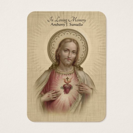Catholic Jesus Religious Funeral Prayer Holy Card (Front)