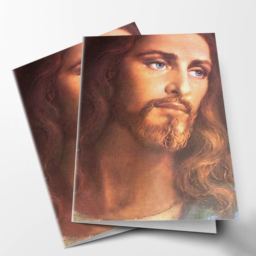 Catholic Jesus Sympathy Funeral Thank You Card