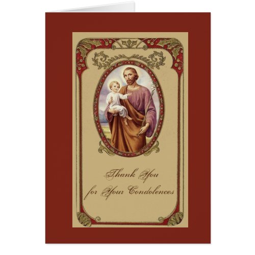 Catholic Jesus Sympathy Holy Card Thank You