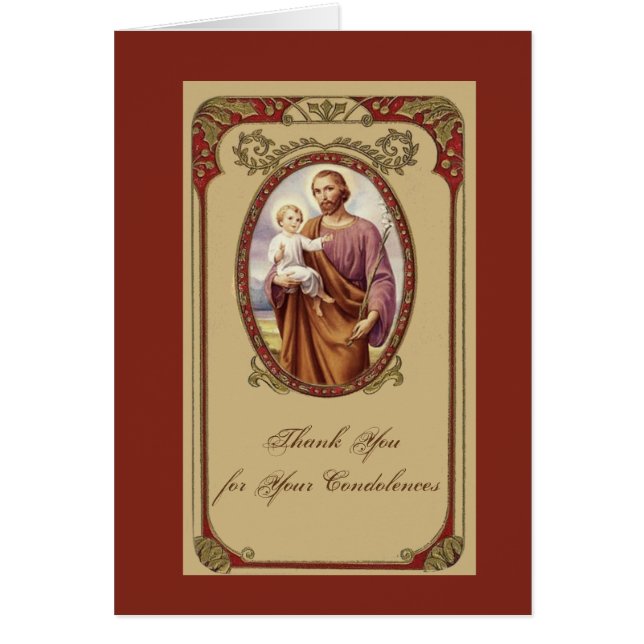 Catholic Jesus Sympathy Holy Card Thank You (Front)