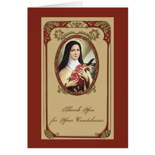 Catholic Jesus Sympathy Holy Card Thank You