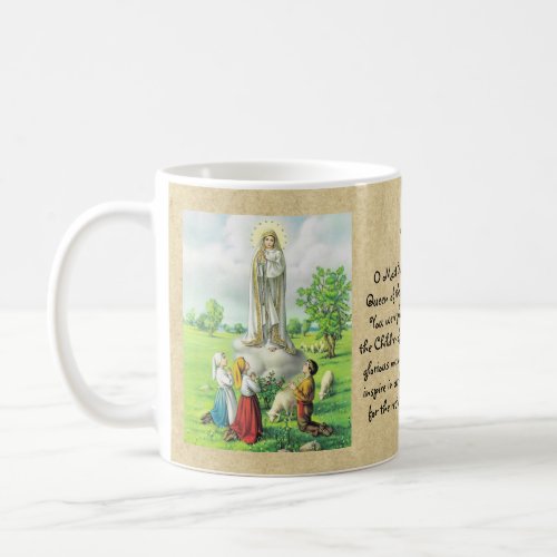 Catholic Lady of Fatima Prayer Gift Personalized Coffee Mug