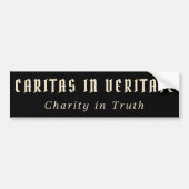 Catholic Latin Text Religious Caritas In Veritate Bumper Sticker | Zazzle