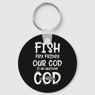 Catholic Lent And Easter Christian Lenten Fish Fry Keychain
