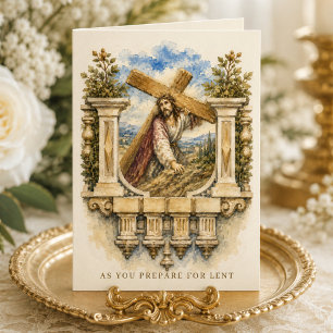 Catholic Lent Card Jesus Carrying the Cross