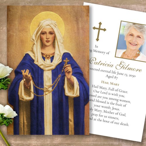 Catholic Loss Holy Rosary Prayer Sympathy Cards