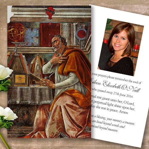 Catholic Loss St Augustine Prayer Sympathy Cards