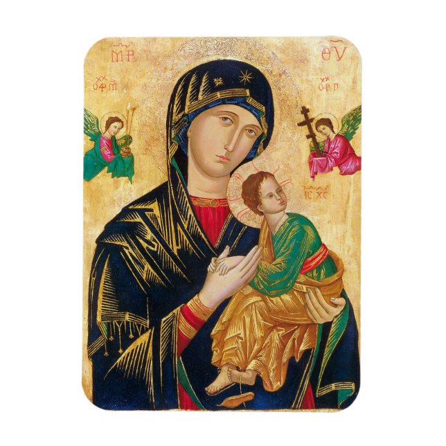 Catholic Magnet Our Lady of Perpetual Help Icon (Vertical)