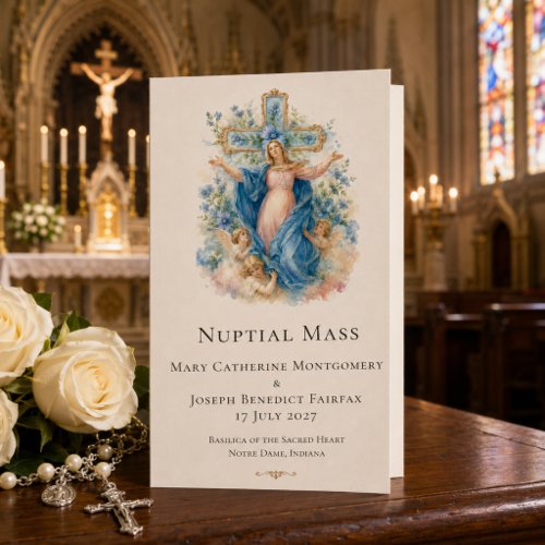 Catholic Marian Nuptial Mass Wedding Program