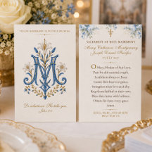 Catholic Marian Wedding Prayer Card