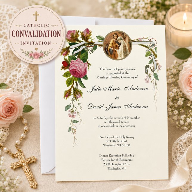Catholic Marriage Blessing Ceremony Convalidation  Invitation (Creator Uploaded)