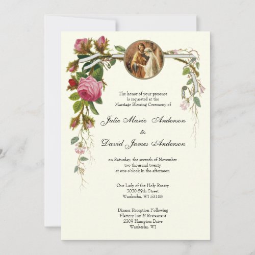 Catholic Marriage Blessing Ceremony Convalidation  Invitation