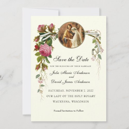 Catholic Marriage Blessing Convalidation Wedding Save The Date