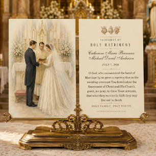 Catholic Marriage Blessing Wedding Prayer Favor 