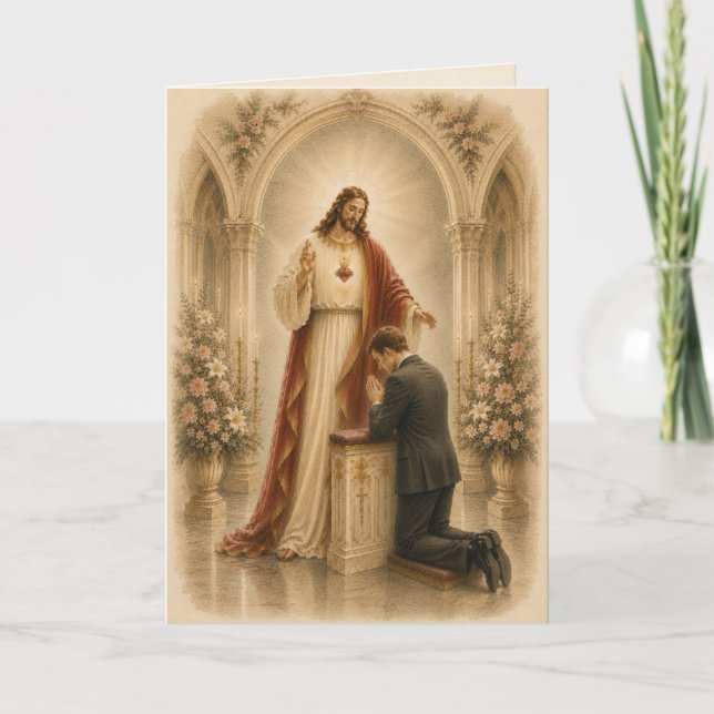 Catholic Marriage Preparation Card for the Groom (Front)