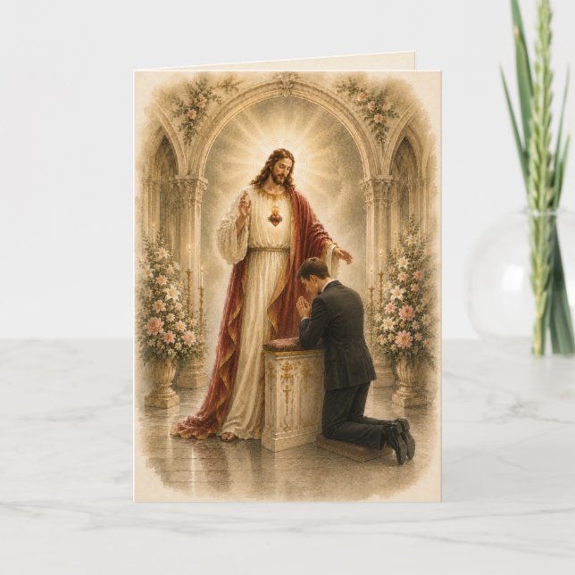 Catholic Marriage Preparation Card for the Groom (Front)