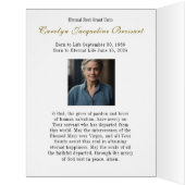Catholic Mary Funeral Memorial Prayer Folded Card (Inside (Left))