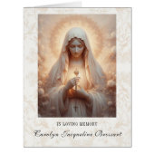 Catholic Mary Funeral Memorial Prayer Folded Card (Front)