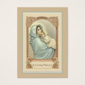 Catholic Mary Funeral Memorial Prayer Holy Card (Front)