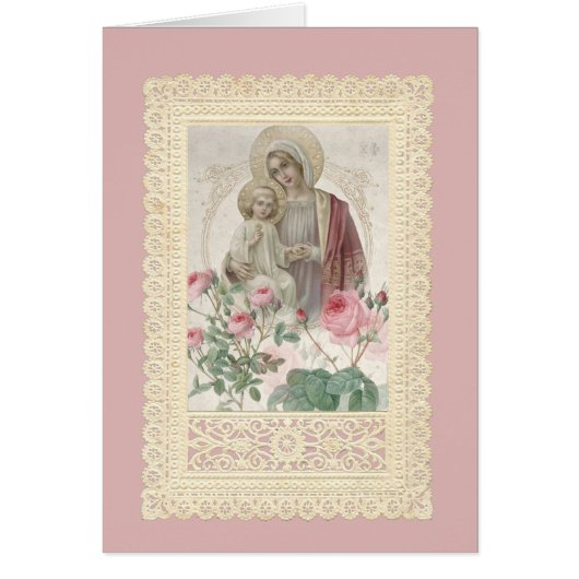 Catholic Mary Jesus Religious Floral Lace (Front)