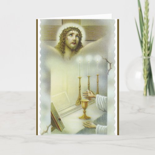 Catholic Mass Jesus Altar Offering Card